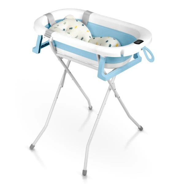 Skládací dětská vanička se stojánkem RK-287, bílo-modrá | Ricokids - Image 5