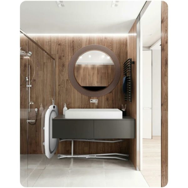 Skládací dětská vanička se stojanem RK-287, bílo-šedá | Ricokids - Image 12