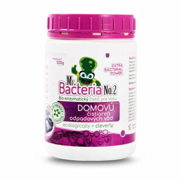 Bakterie domovní do ČOV, 500g | Mr. Bacteria udržují čističku odpadních vod čistou a funkční, rozkladem organického odpadu a kalu.