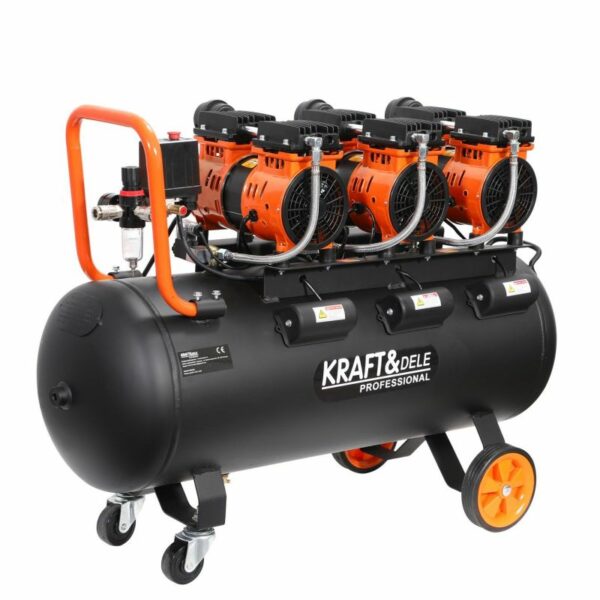 Bezolejový kompresor, 100L, 3x1500W | KD1394 - Image 5