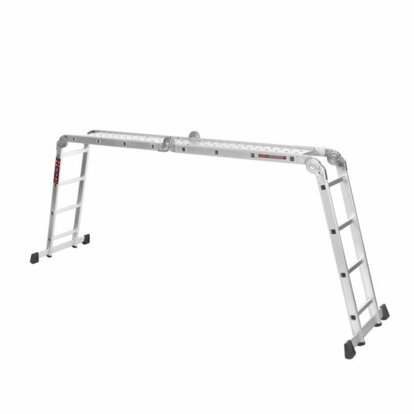 Skládací hlinkový žebřík s plošinou, 4×4, 460cm | KD4071 - Image 5
