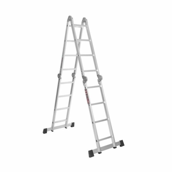 Skládací hlinkový žebřík s plošinou, 4×4, 460cm | KD4071 - Image 2