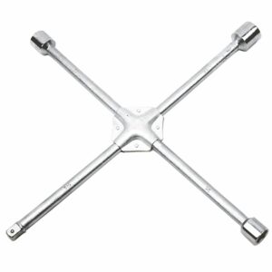 Křížový klíč na kola, 17x19x22mm, 1/2“ | TOPEX je určený na pohodlnou výměnu kol osobních automobilů, vybavený více velikostmi nástavců.