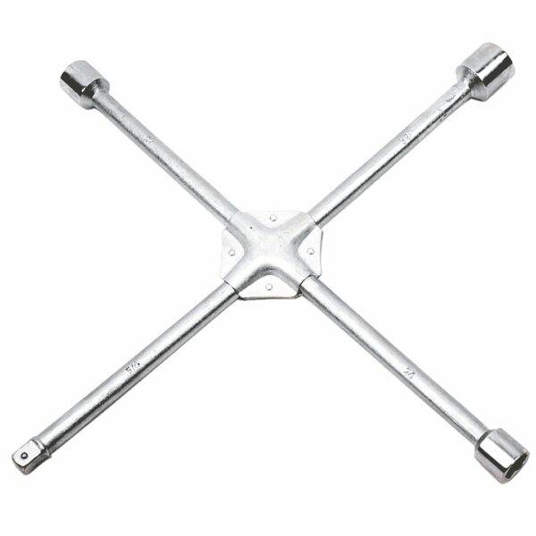 Křížový klíč na kola, 17x19x22mm, 1/2“ | TOPEX je určený na pohodlnou výměnu kol osobních automobilů, vybavený více velikostmi nástavců.