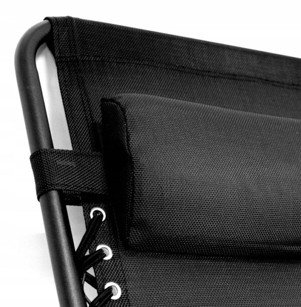 Skládací lehátko se stolkem, černé | Garden Line - Image 10
