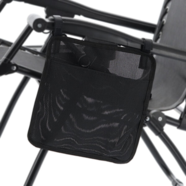 Skládací lehátko se stolkem, černé | Garden Line - Image 12