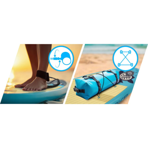 Paddleboard SUP AquaSurf s příslušenstvím, modrý | Soke - Image 10