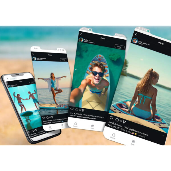Paddleboard SUP AquaSurf s příslušenstvím, modrý | Soke - Image 12