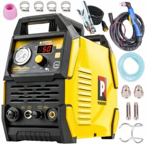 Plazmová řezačka, 6,5kVA | PM-PP-50L-PRO je kompaktní a výkonné zařízení určené pro přesné řezání elektricky vodivých materiálů.