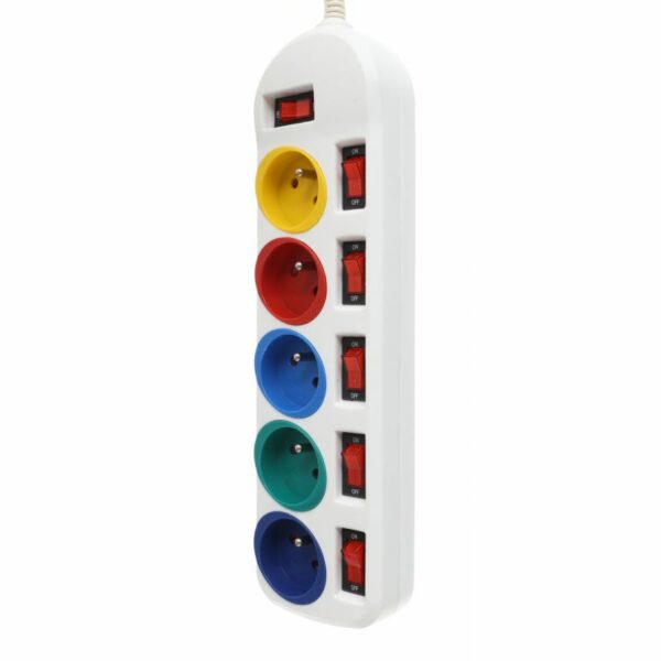 Prodlužovací kabel s vypínači, 5m, bílý | KD4002 - Image 6