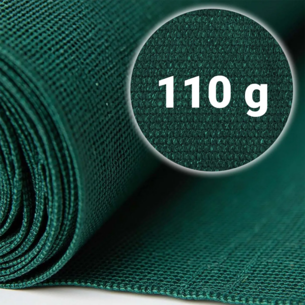 Stínící síť + 50 klipů, 110g/m2, 1,5x25m, zelená | Plonos - Image 2