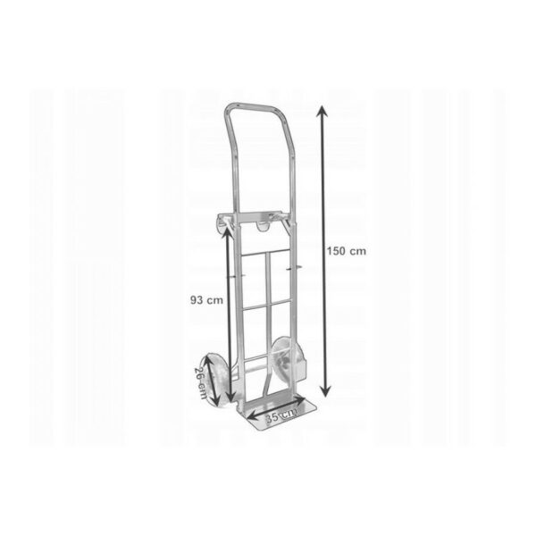 Univerzální přepravní vozík 2v1, 150kg, černý | Garden Line - Image 3