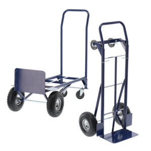 Univerzální přepravní vozík 2v1, 150kg, modrý | Garden Line kombinuje funkci rudly a plošinového vozíku, což z něj činí ideálního pomocníka.