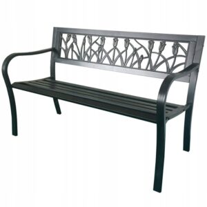 Zahradní lavička, 125x53x77cm, tulipány | Garden Line představuje praktické a elegantní sezení, které zpříjemní chvíle odpočinku na terase, dvoře či na zahradě.