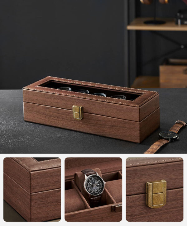 Organizér na hodinky, dřevěný | Songmics - Image 7