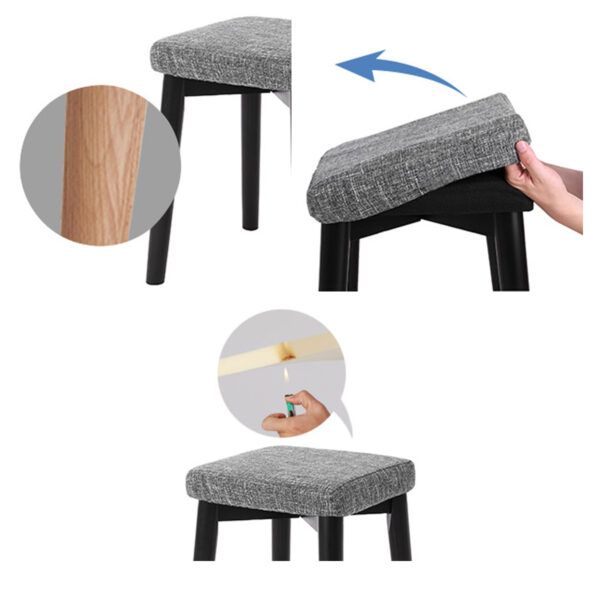 Toaletní stolek s osvětlením a taburetem, černý | Songmics - Image 5
