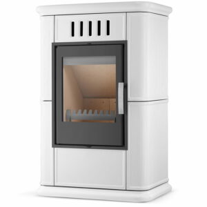 Krbová kamna OLBIA s přívodem vzduchu, 7,5 kW | bílá nejsou jen topidlem, ale také plnohodnotným designovým prvkem.