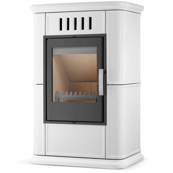 Krbová kamna OLBIA s přívodem vzduchu, 7,5 kW | bílá nejsou jen topidlem, ale také plnohodnotným designovým prvkem.