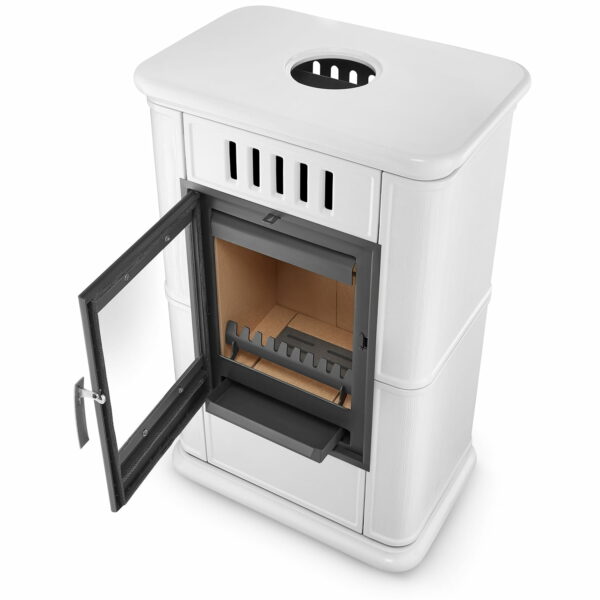Krbová kamna OLBIA s přívodem vzduchu, 7,5 kW | bílá - Image 3
