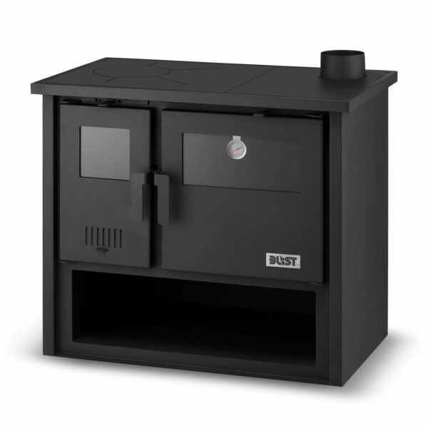 Kamna na tuhá paliva BLIST OLIMP 9, černá | výstup vpravo - Image 2