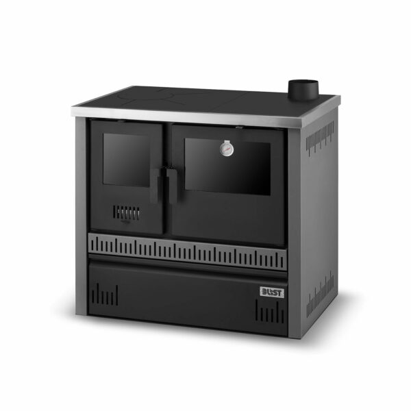 Kamna na tuhá paliva BLIST OLIMP 12, černá | výstup vpravo - Image 2