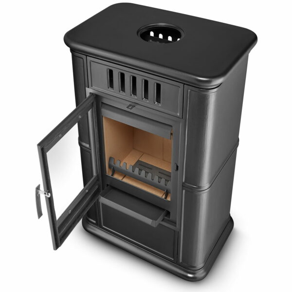 Krbová kamna OLBIA s přívodem vzduchu, 7,5 kW | černá - Image 3