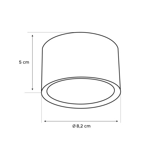 Halogenové LED stropní svítidlo GX53, černé | 82mm - Image 5