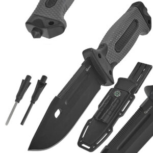 Taktický nůž BLACK SURVIVAL SERIES, 275/135mm | GEKO se speciálním pouzdrem v černém provedení je robustní nástroj určený pro outdoor i obranné použití.