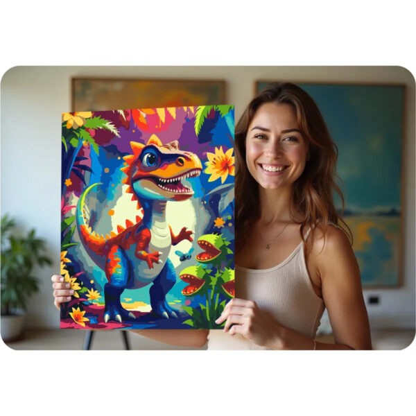 Malování podle čísel, 40x50cm, dinosaurus | Massido - Image 12