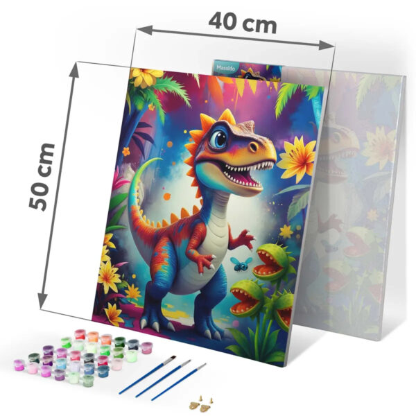 Malování podle čísel, 40x50cm, dinosaurus | Massido - Image 2
