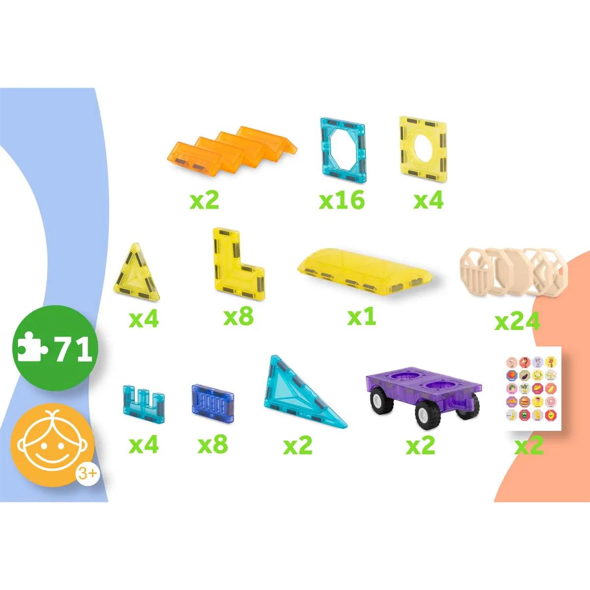 Magnetická stavebnice RK-782, 71ks | Ricokids - Image 7