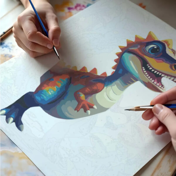 Malování podle čísel, 40x50cm, dinosaurus | Massido - Image 9