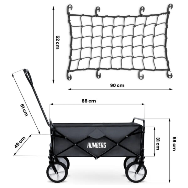 Skládací vozík se síťkou HM-511, 80L | Humberg - Image 2