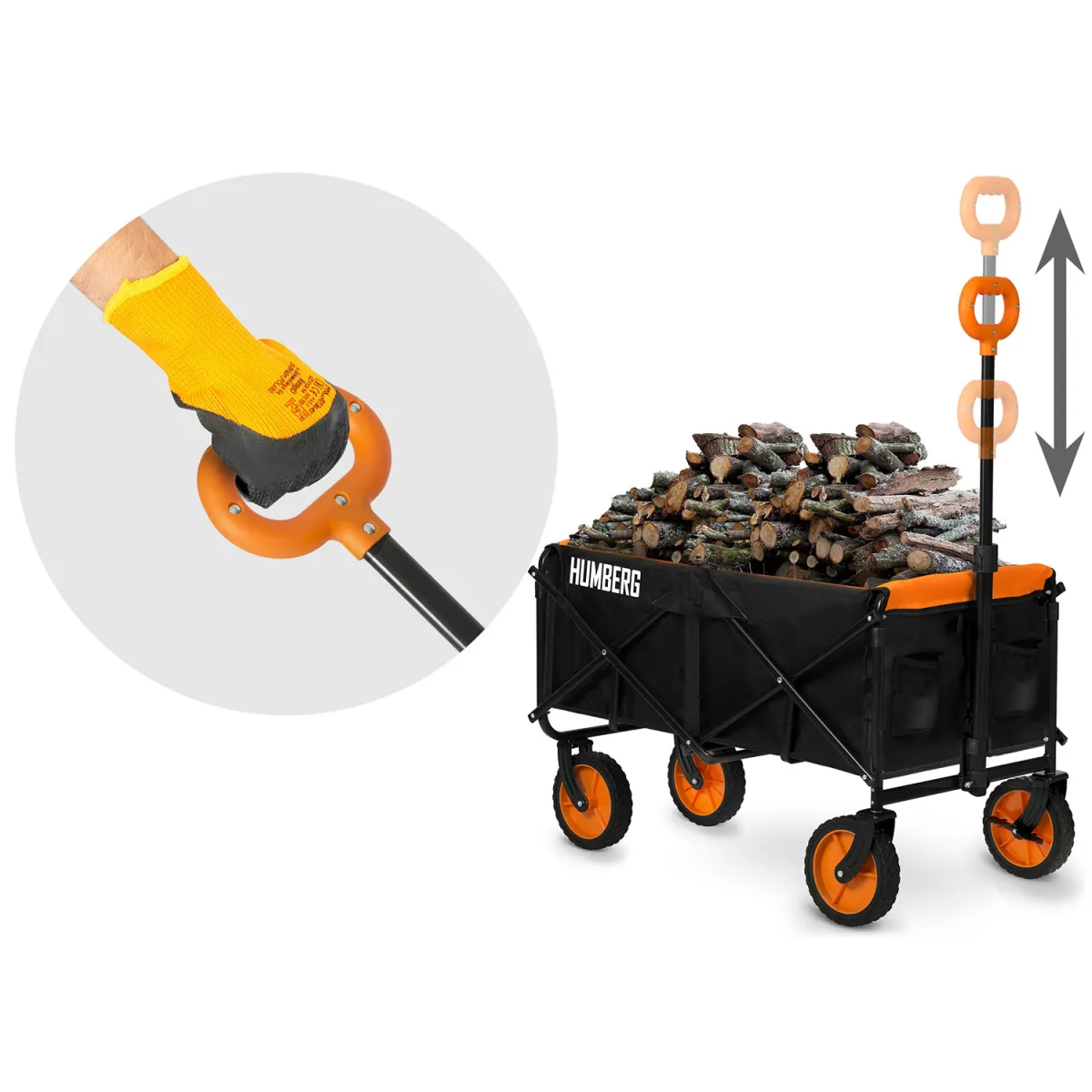 Skládací vozík se síťkou HM-513, 100L | Humberg - Image 10