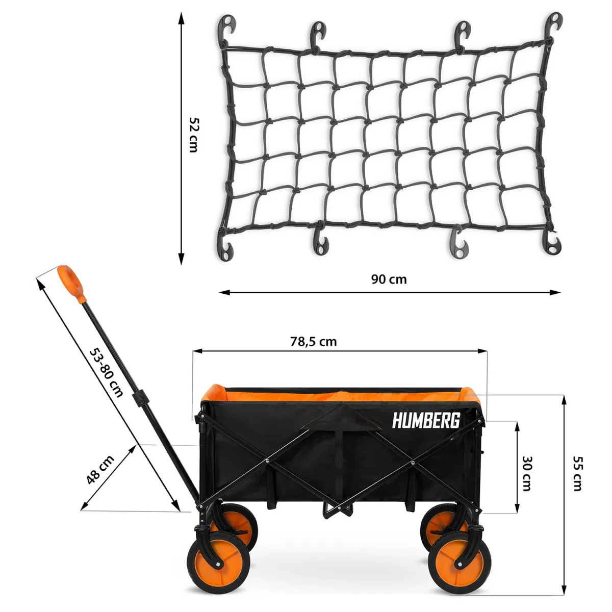 Skládací vozík se síťkou HM-513, 100L | Humberg - Image 2