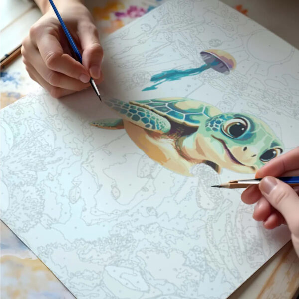 Malování podle čísel, 40x50cm, želva | Massido - Image 9