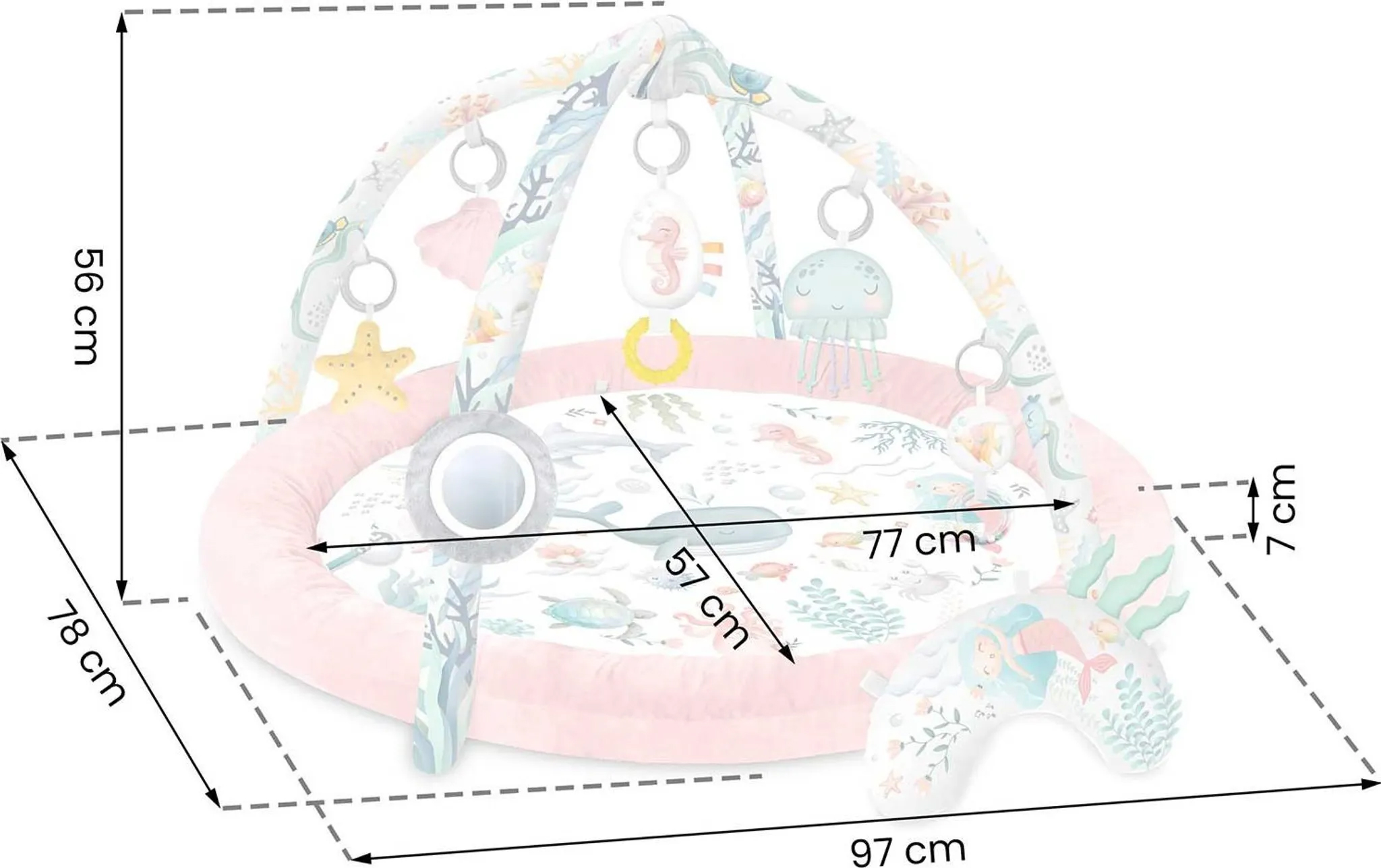 Interaktivní vzdělávací podložka, oceán, růžová | Nukido - Image 2