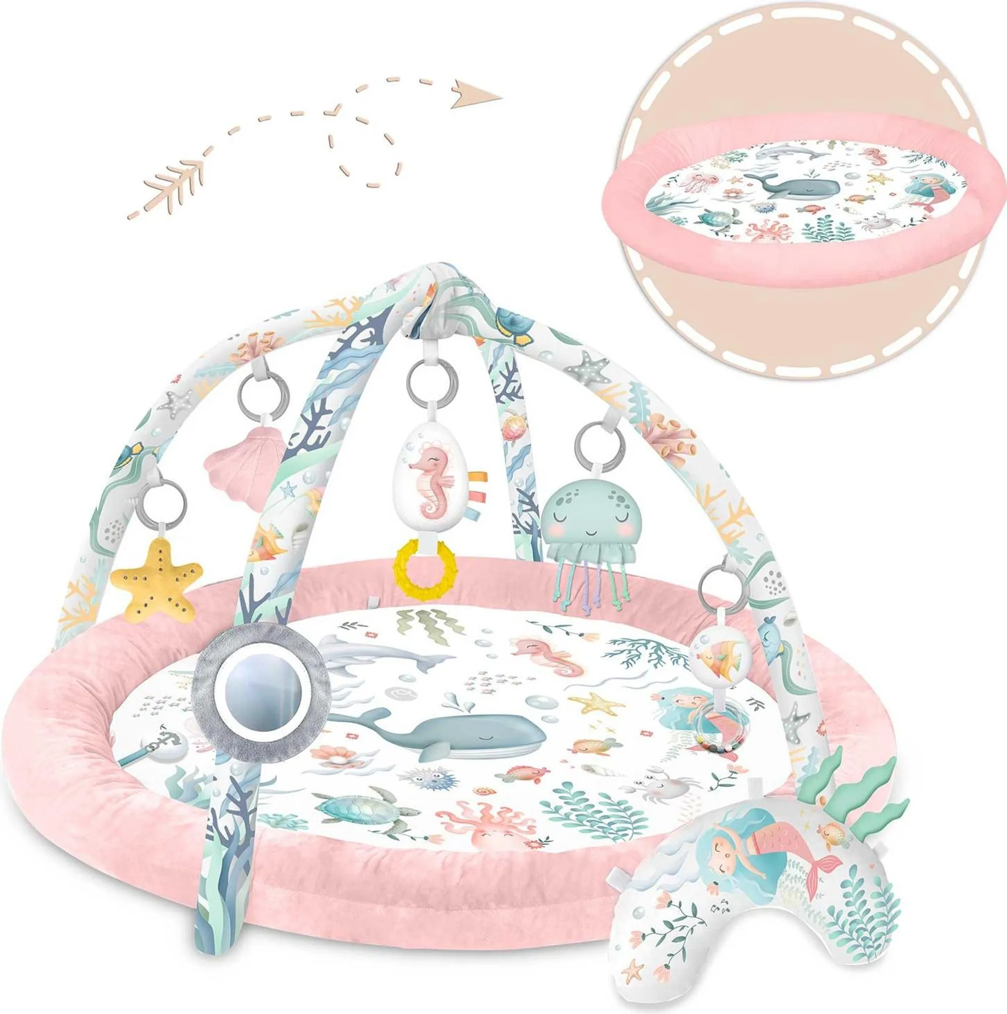 Interaktivní vzdělávací podložka, oceán, růžová | Nukido - Image 6