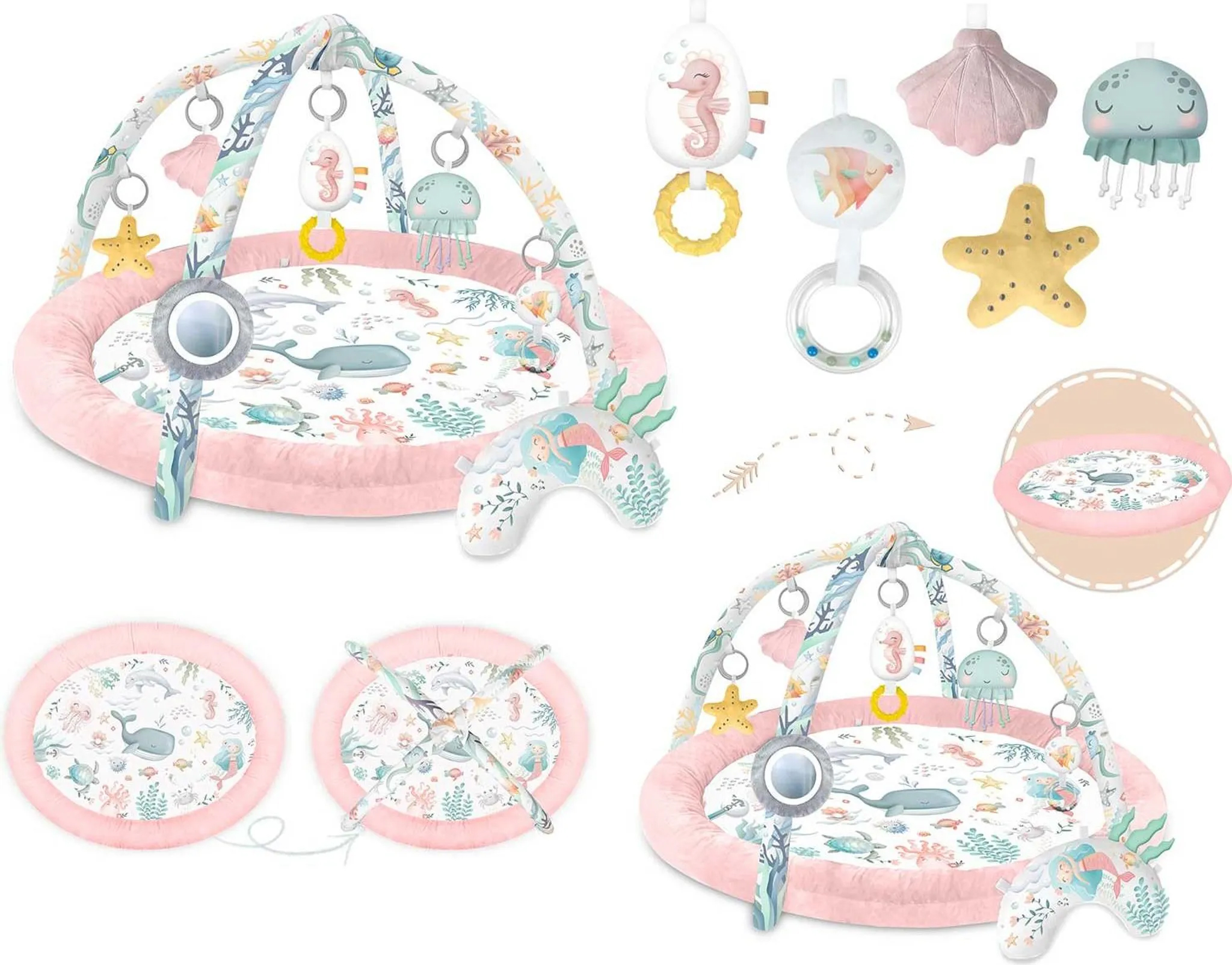 Interaktivní vzdělávací podložka, oceán, růžová | Nukido - Image 8