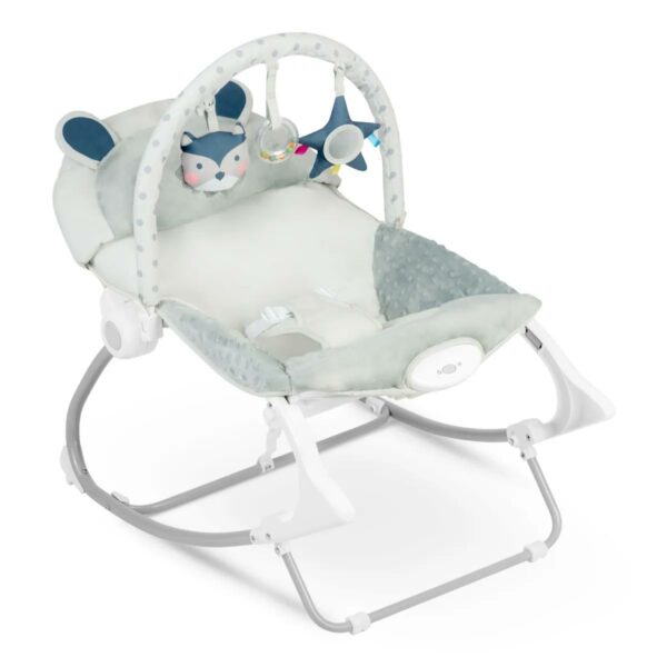 Dětské houpací vibrační lehátko, šedé | Ricokids - Image 3