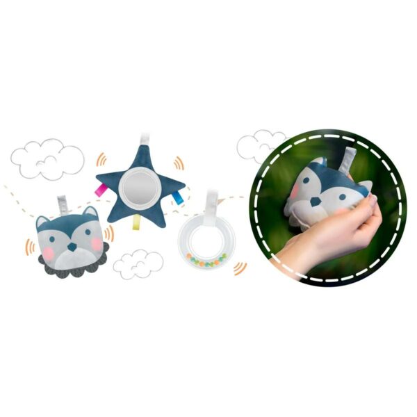 Dětské houpací vibrační lehátko, šedé | Ricokids - Image 9