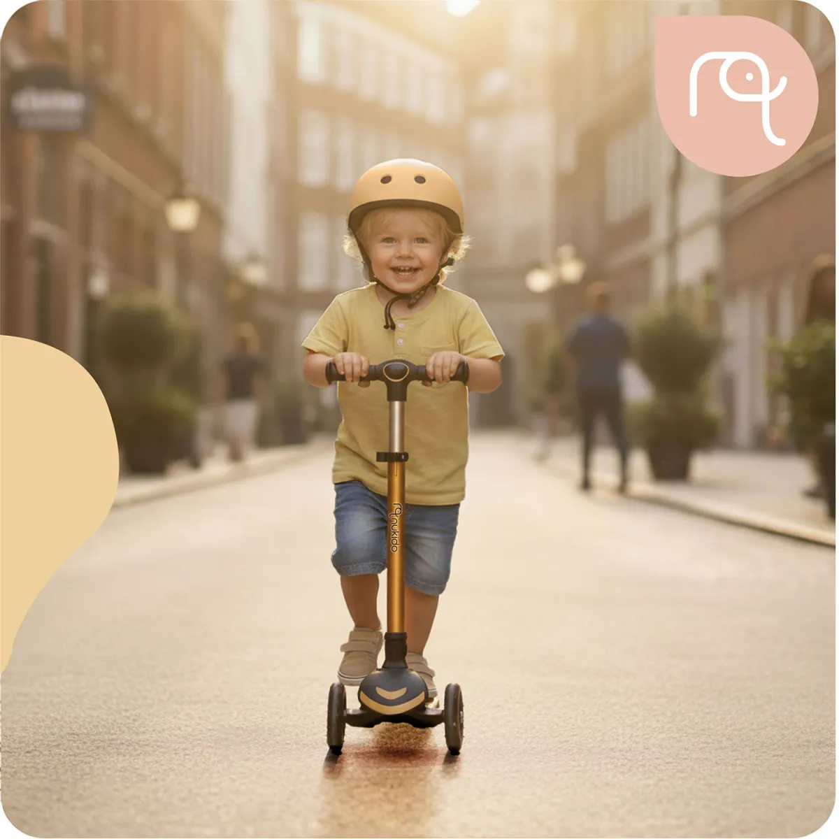 Tříkolová koloběžka, zlatá | Nukido Flippo - Image 13