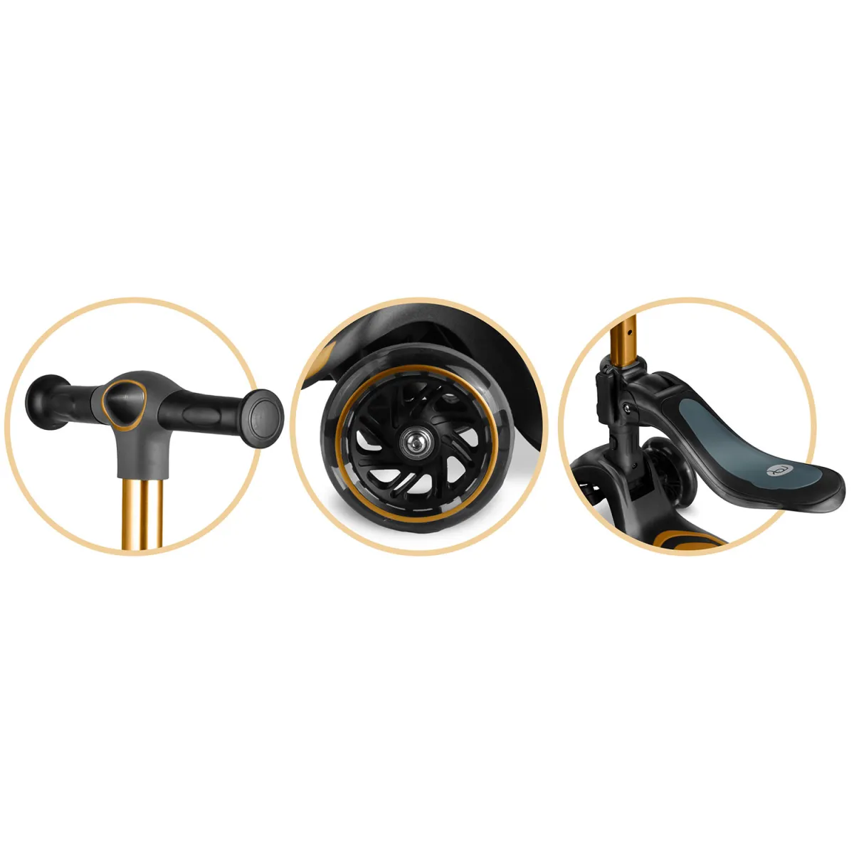 Tříkolová koloběžka, zlatá | Nukido Flippo - Image 10