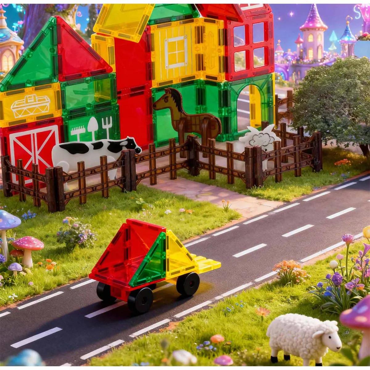 Magnetická stavebnice RK-781, 76ks, farma | Ricokids - Image 10