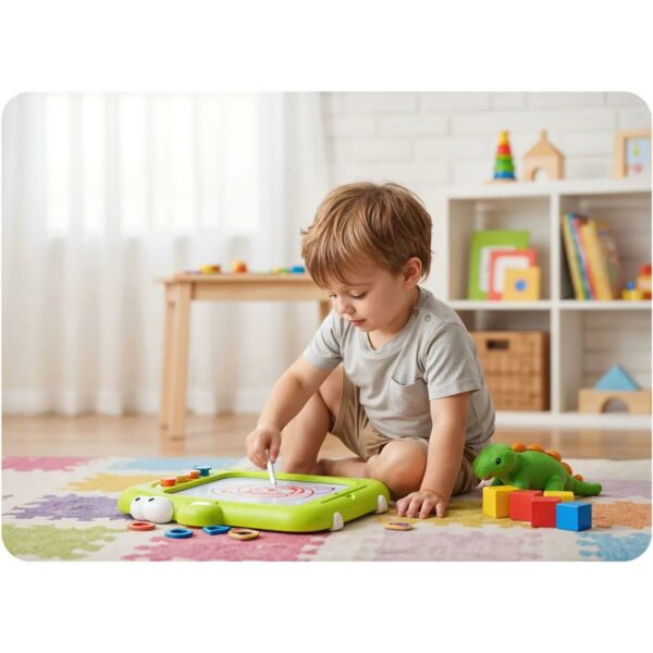 Dětská magnetická tabule pro kreslení RK-823, zelená | Ricokids - Image 12