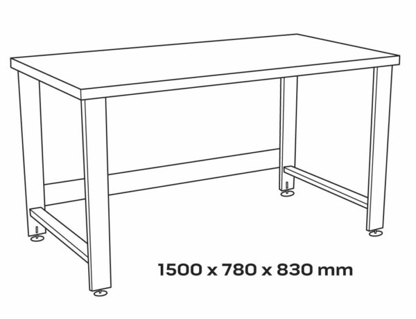 Pracovní stůl, 1500x780x830mm, 450kg | NEO TOOLS - Image 6