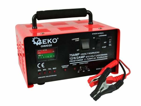 Autonabíječka se startérem, 75A, 6/12V | GEKO - Image 7