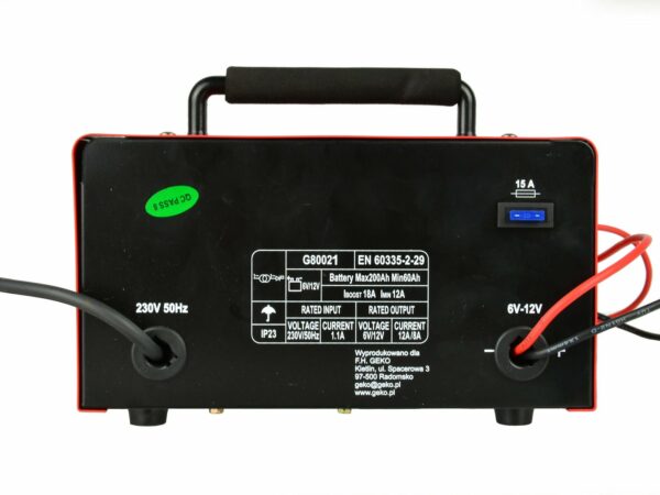 Autonabíječka se startérem, 100A, 6/12V | GEKO - Image 2