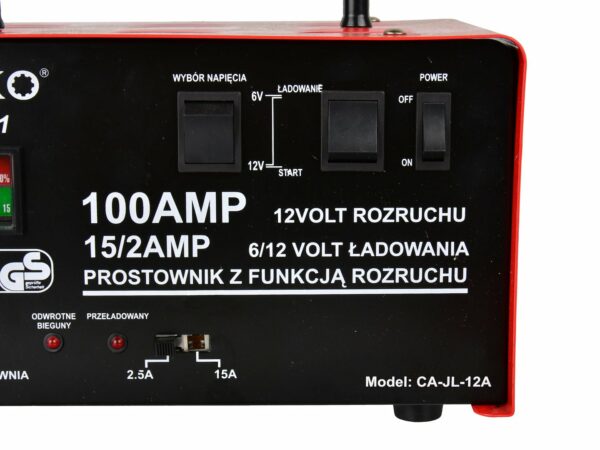 Autonabíječka se startérem, 100A, 6/12V | GEKO - Image 4