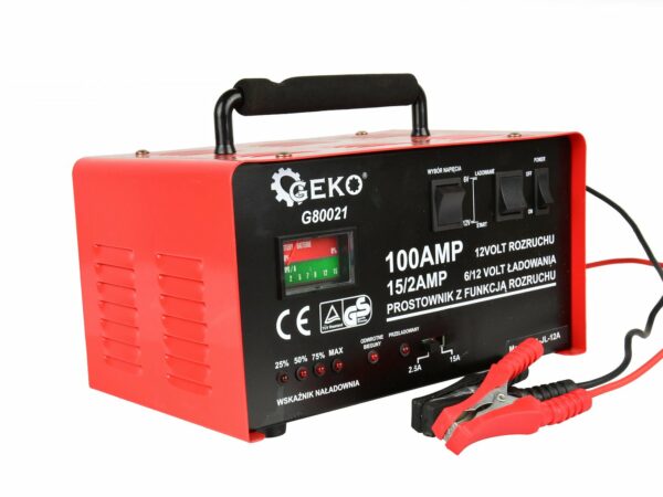 Autonabíječka se startérem, 100A, 6/12V | GEKO - Image 6